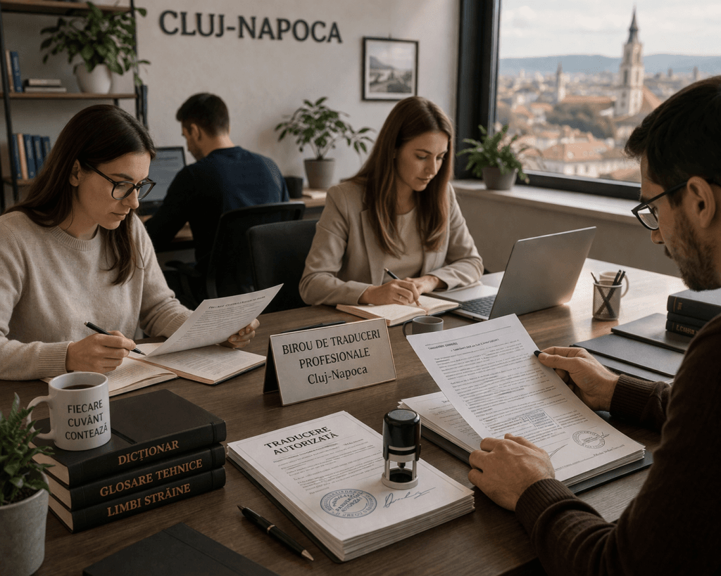 Birou de traduceri autorizate Cluj — 20 de ani de experienta, certificat ISO 9001 si ISO 17100