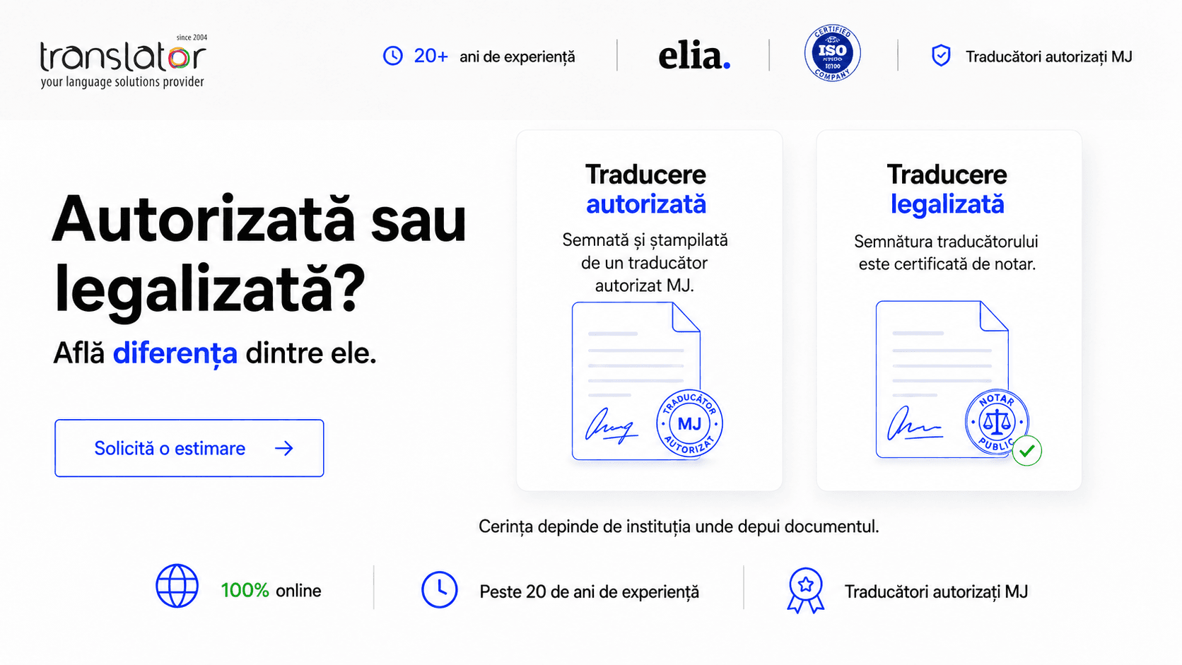 Traducere autorizată vs. legalizată: care e diferența?